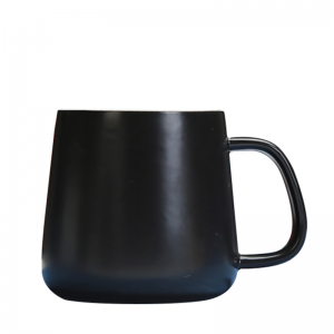 Customizable black and white big belly ceramic coffee tea mugs 