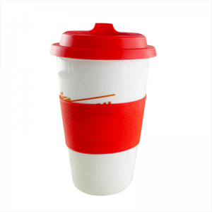 High quality double-walled ceramic travel cup porcelain coffee cup without handle 