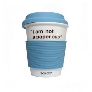 Customizable ceramic travel cup porcelain coffee cups with hot proof sleeve 