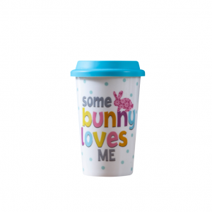 Creative printed ceramic gift cup travel coffee cup with lid 