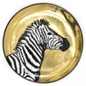 European luxury animal pattern glazed ceramic ring trinket dish jewelry display tray 