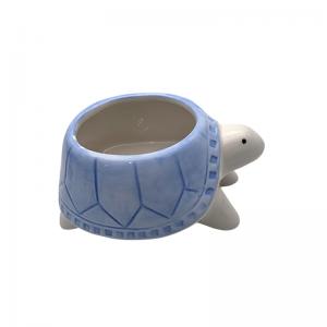 Indoor table 3D turtle shape small ceramic flower pots planters 