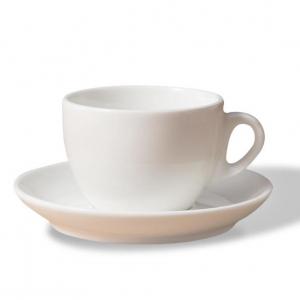 Mini white ceramic Italian espresso coffee cup and saucer set 