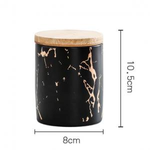 Marbled ceramic home kitchen tea coffee sugar storage canister set 