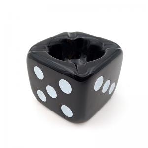 Creative dice design cigar smoking ceramic ashtray 