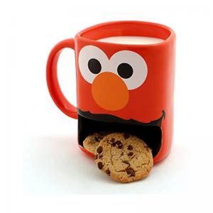 Funny sublimation cartoon ceramic coffee cup cookie pocket mug 