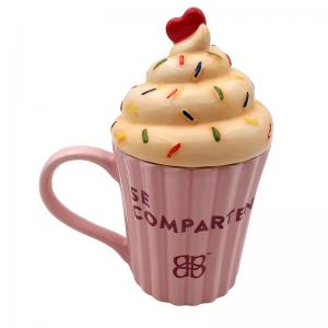 Novelty decorative 3D ice cream design ceramic tea coffee mugs 