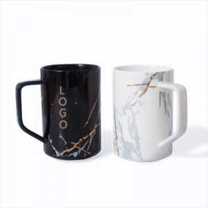 Creative marbling design ceramic coffee mugs tea cups with custom logo 