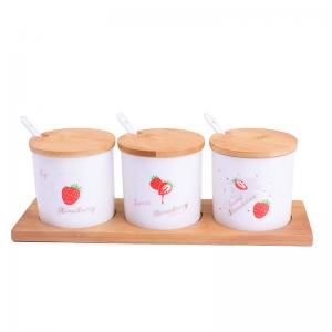 Creative Japanese ceramic spice bottles ceramic flavoring jar set 