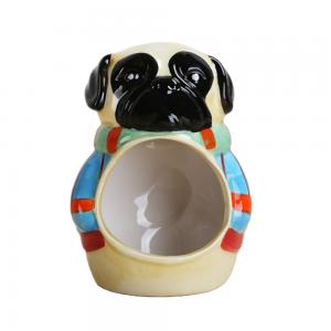 High quality dog shape glaze small pet house ceramic pet nest 