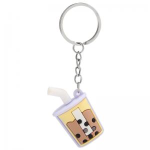 Boba tea keychain